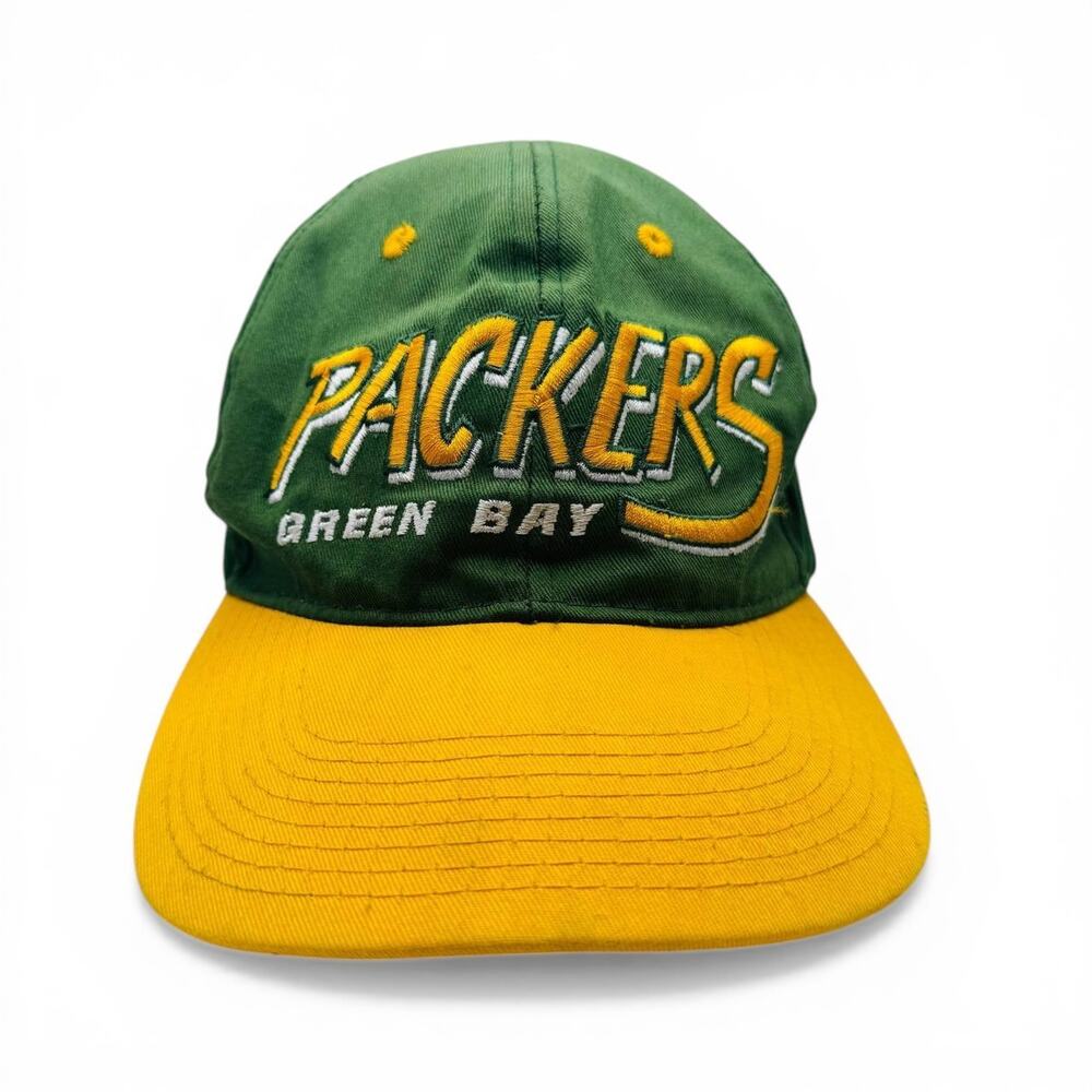 Green Bay Packers Snapback Hat NFL Team Apparel Green Yellow Cap One Size